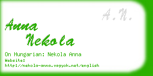 anna nekola business card
